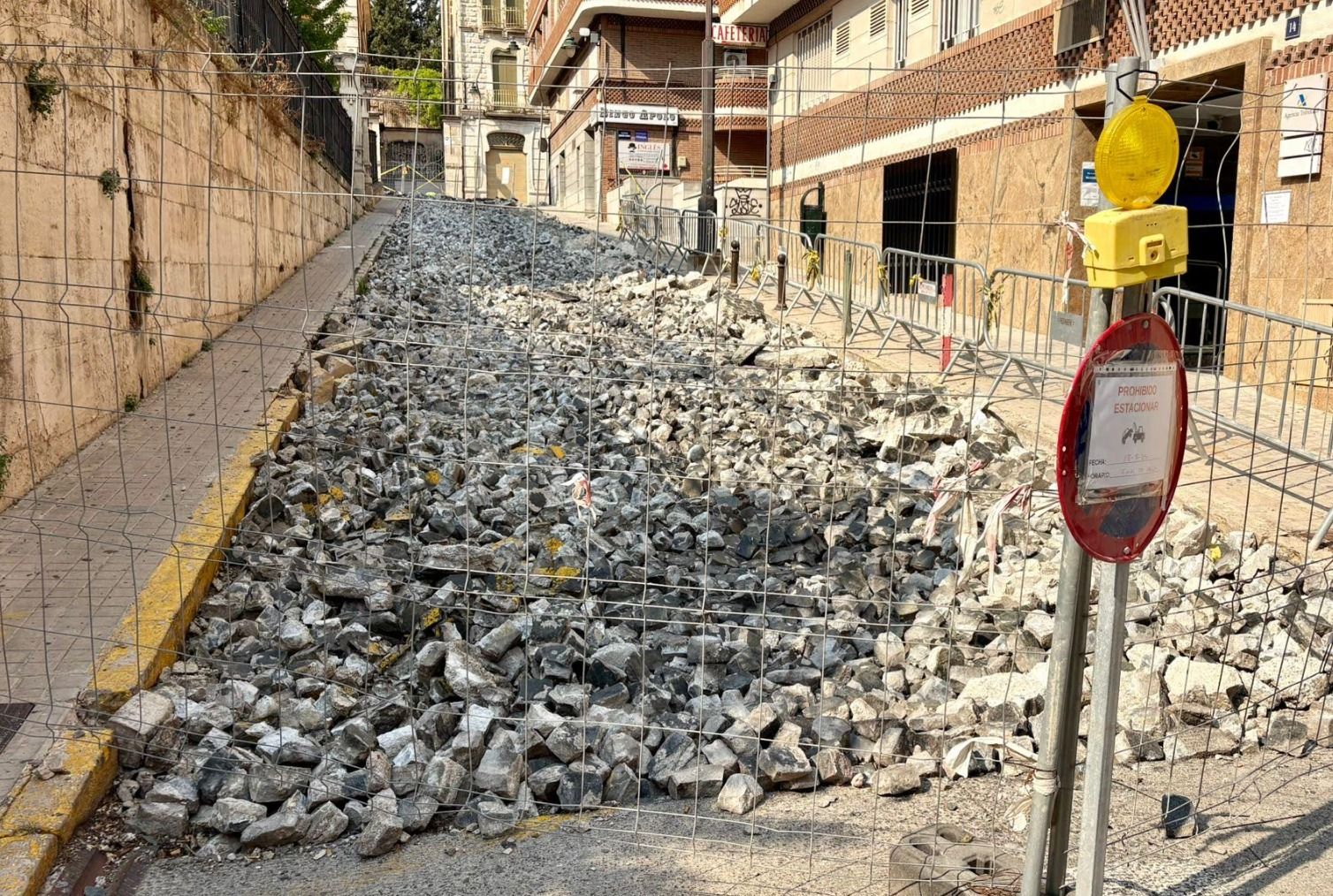 Obres de transformació del carrer Joan Cantó a Alcoi