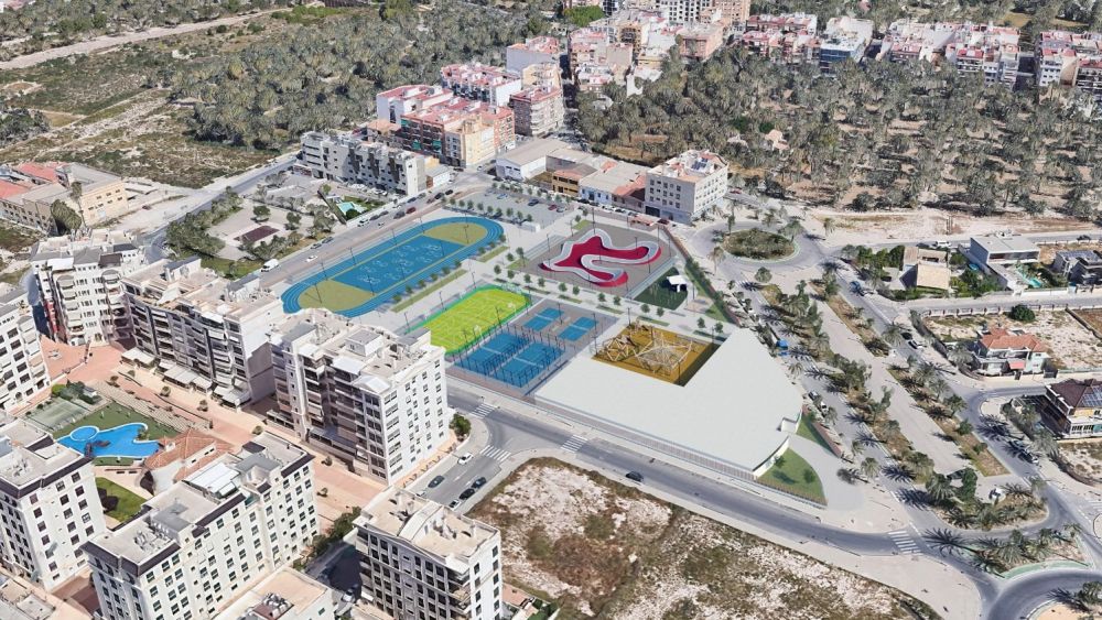 Recreación de la nueva zona deportiva de Elche Recreación de la nueva zona deportiva de Elche