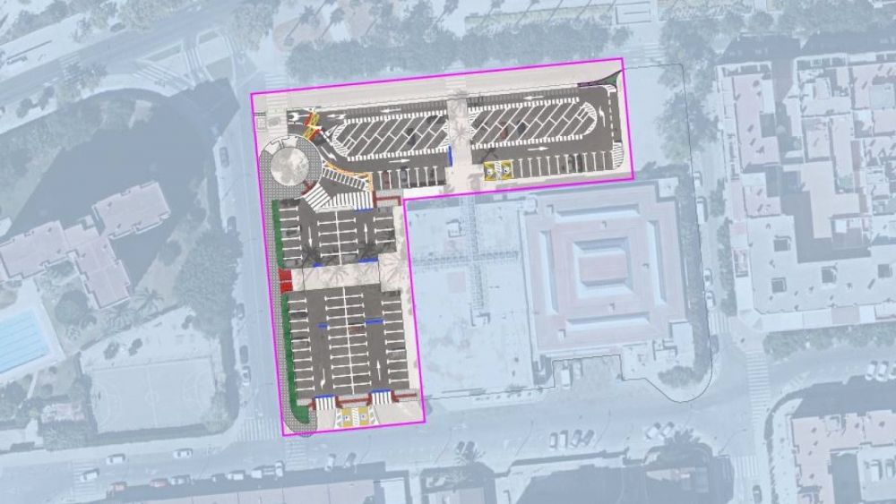 Recreació del nou aparcament d'Alacant en Babel Recreació del nou aparcament d'Alacant en Babel
