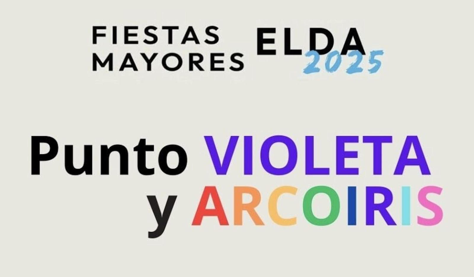 Cartel de puntos violeta en las fiestas mayores de Elda