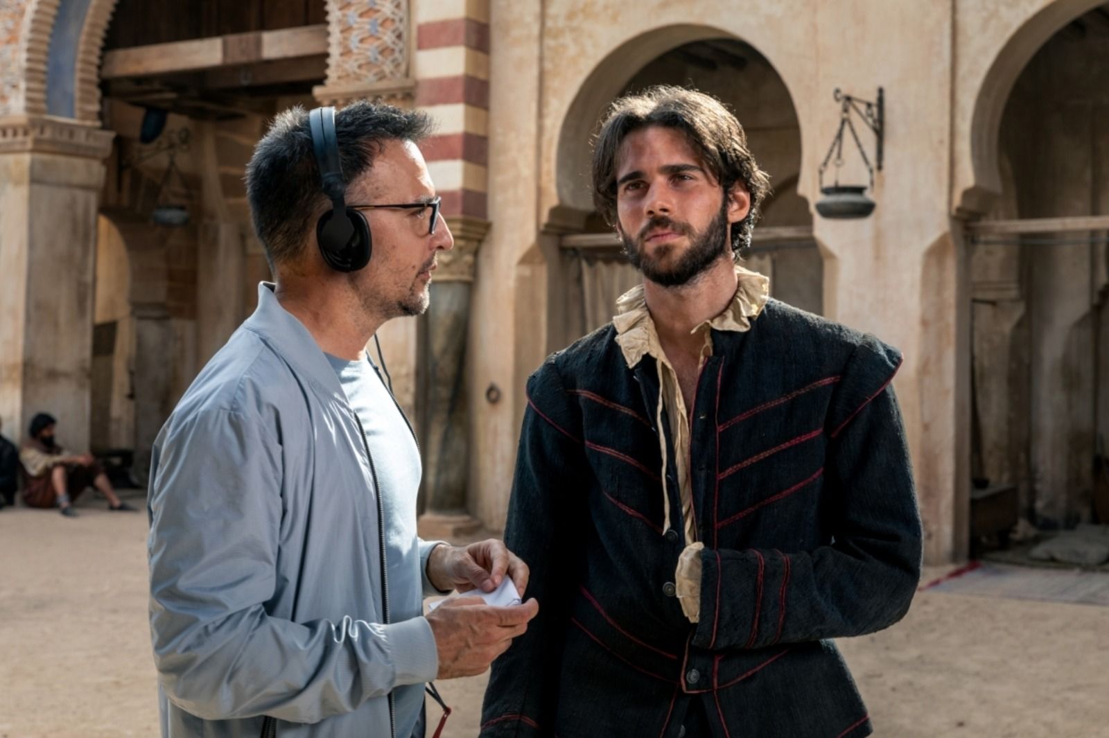 Imagen durante el rodaje de una escena de El Cautivo