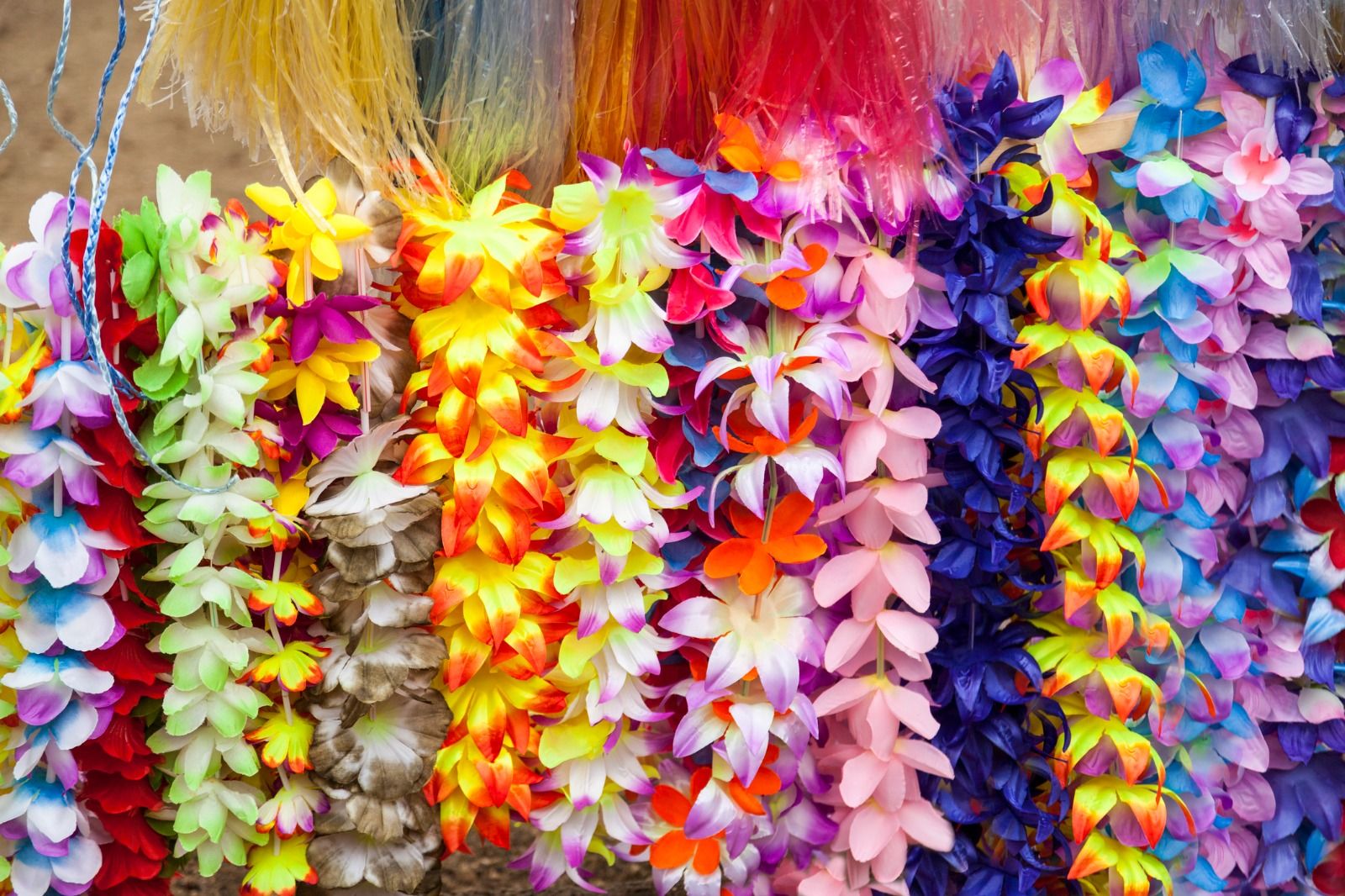 Flores de un collar hawaiano