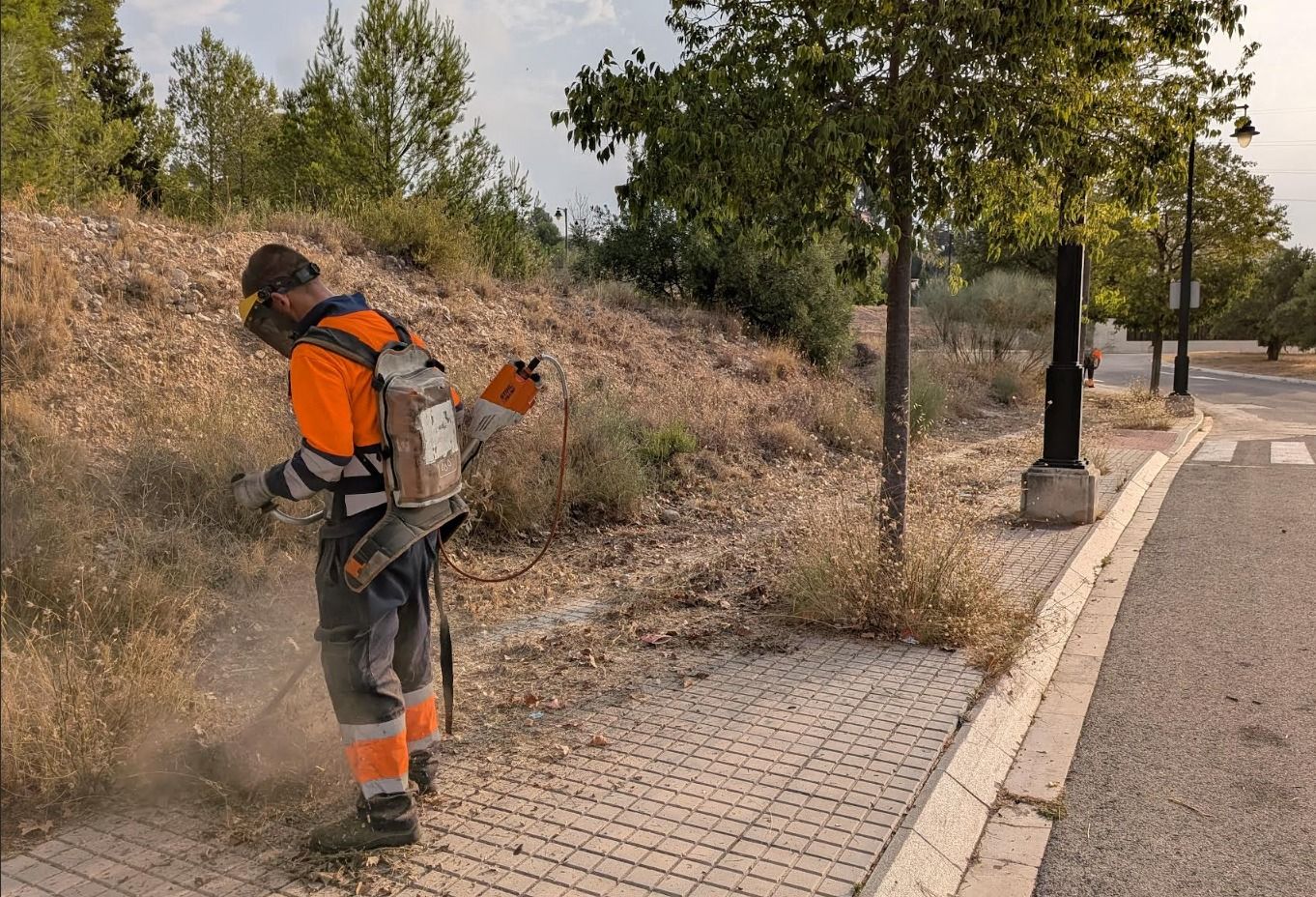 Treballs de desbrossament en solars d'Alcoi