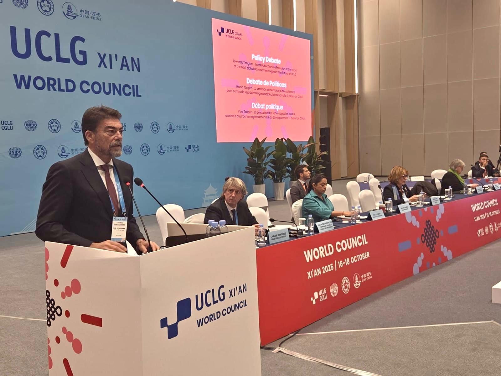 L'alcalde d'Alacant, Luis Barcala, en la Cimera Mundial de Ciutats a la Xina
