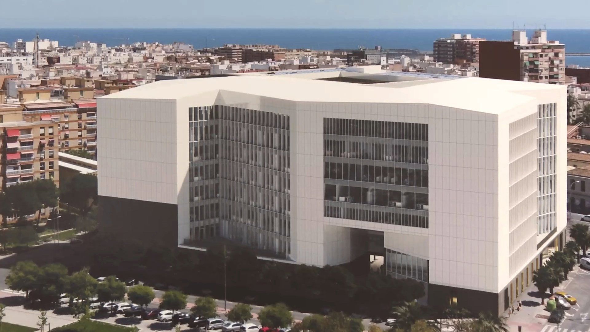 Recreación del exterior de la Ciudad de la Justicia Rafael Altamira de Alicante