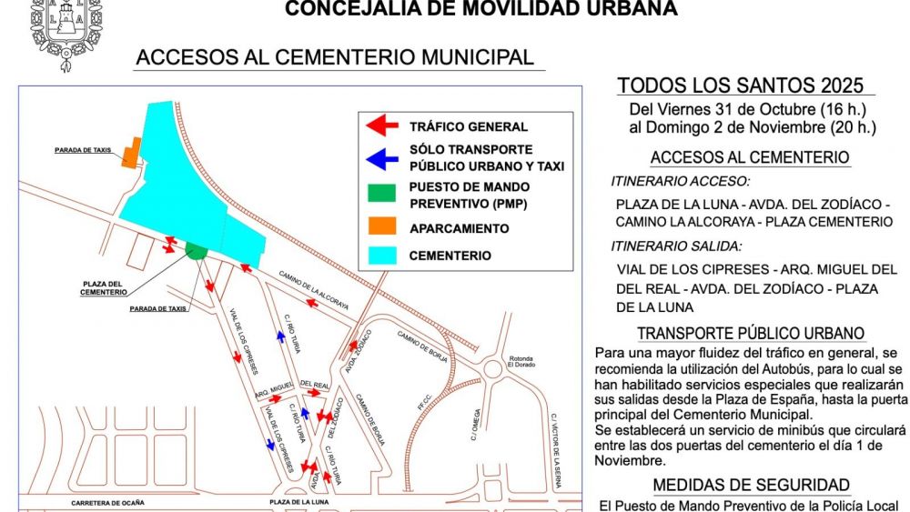 Accesos al cementerio de Alicante en Todos los Santos