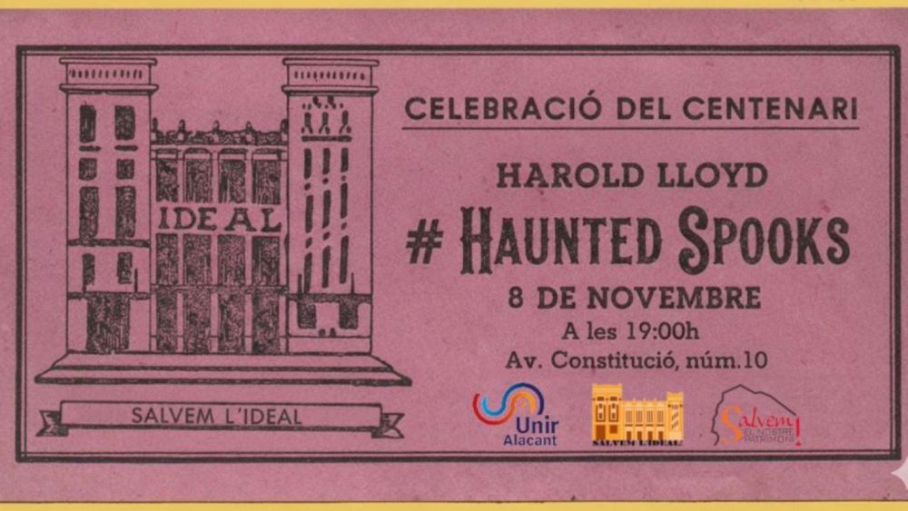 Entrada simbòlica sobre l'acte del centenari del cinema Ideal a Alacant