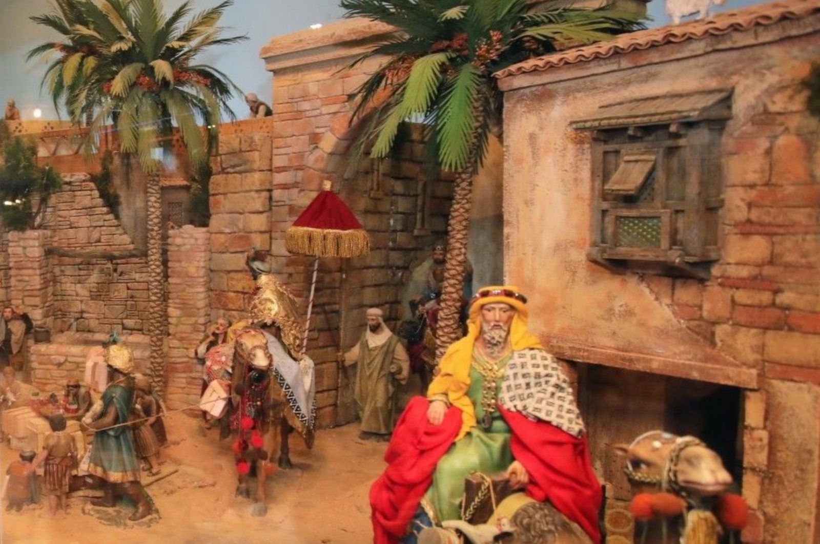 Detalle del Belén de la plaza de la Montañeta en Alicante en una edición anterior