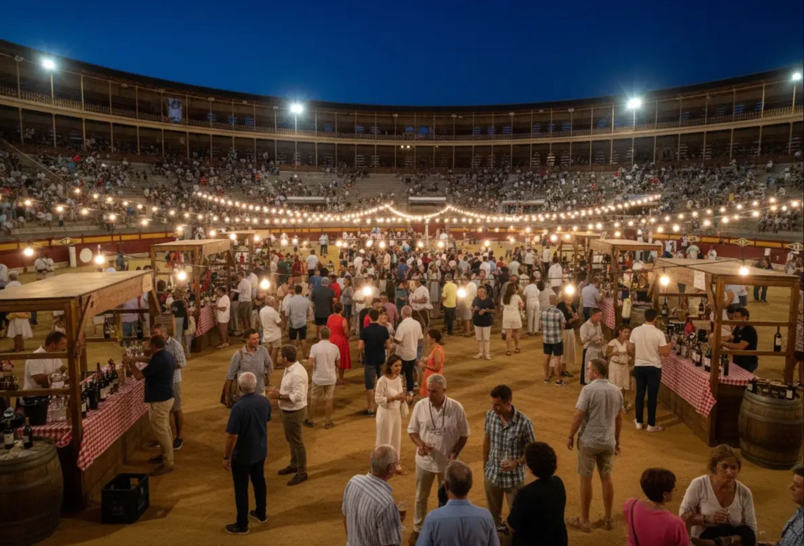 Recreación de la feria Vinoteando en la plaza de toros de Alicante Recreación de la feria Vinoteando en la plaza de toros de Alicante