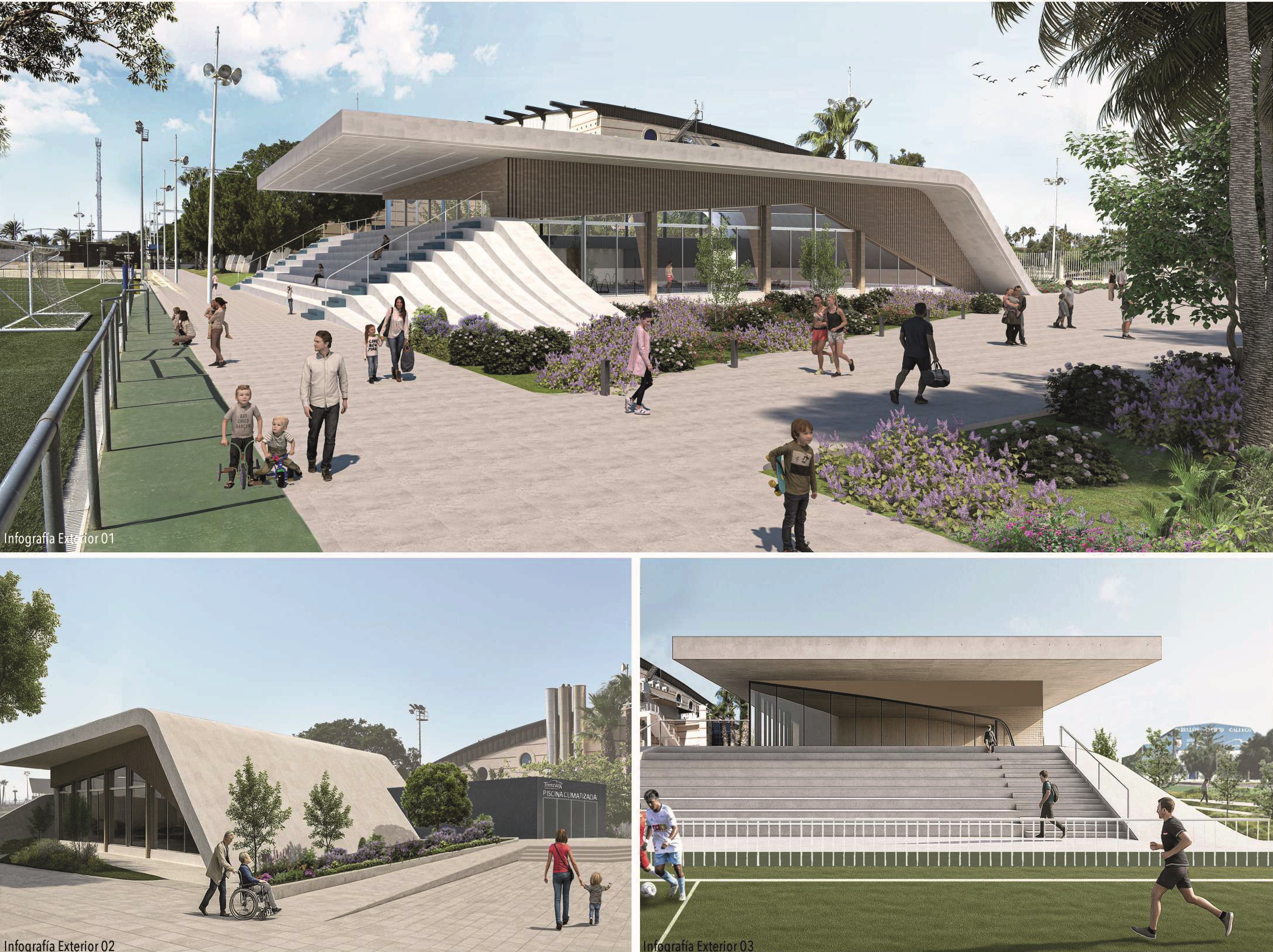 Proyección de la piscina climatizada en la Ciudad Deportiva Proyección de la piscina climatizada en la Ciudad Deportiva