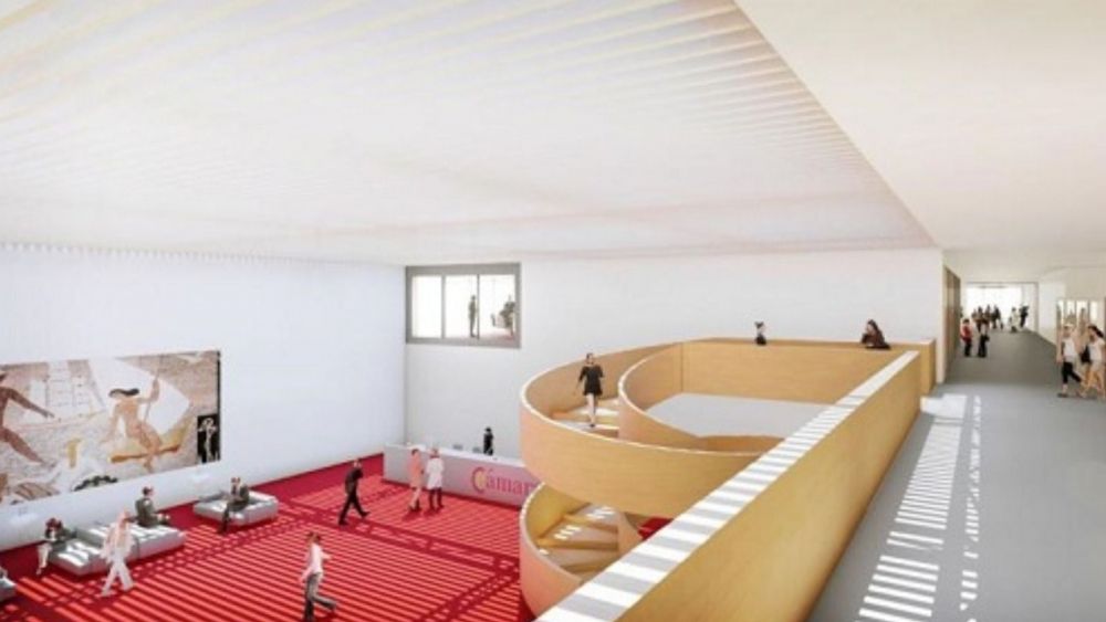 Recreació de l'interior de la nova seu de la Cambra de Comerç d'Alacant