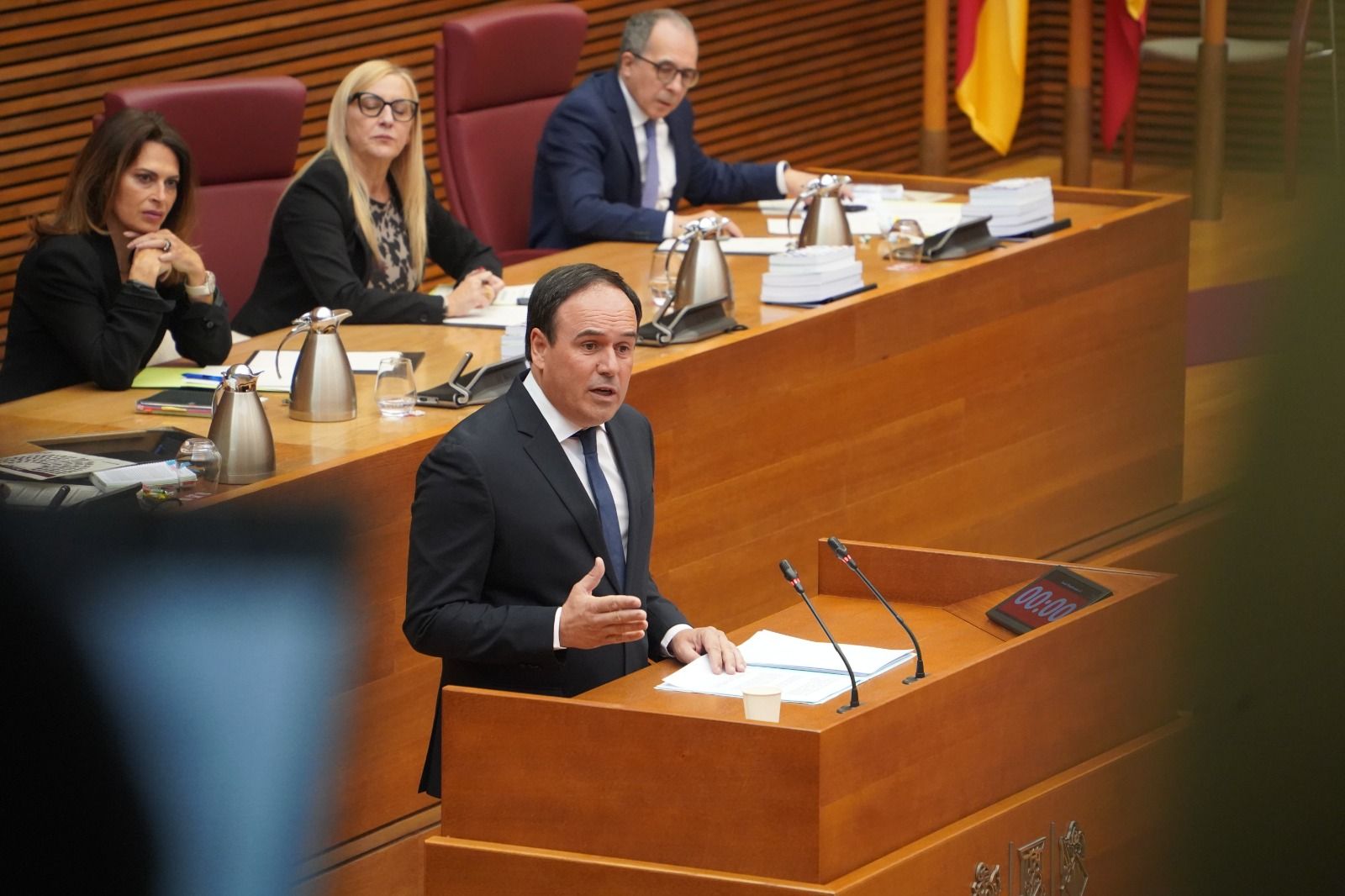 Pérez Llorca en el discurso como candidato a President de la Generalitat.