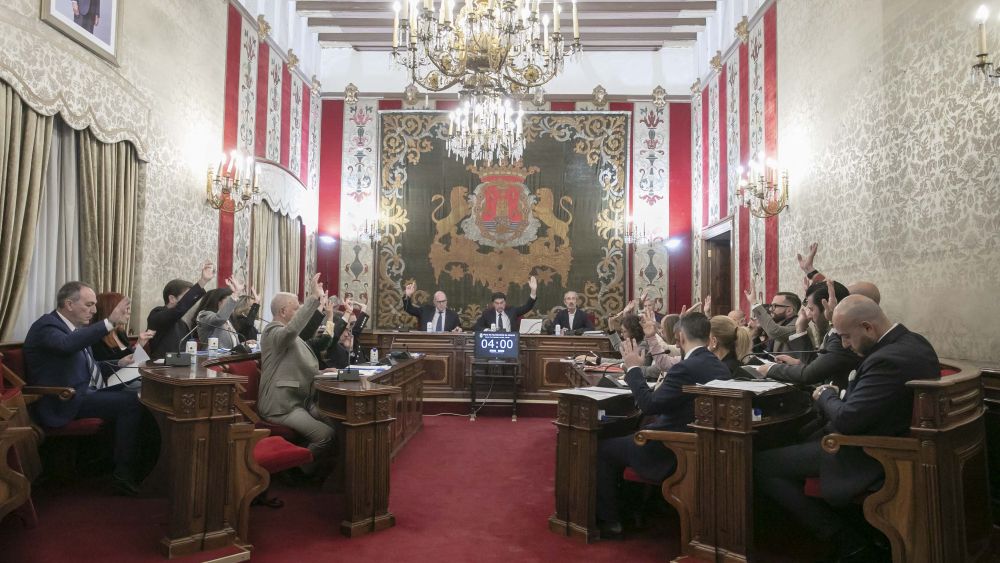 Votación por unanimidad en el pleno del Ayuntamiento de Alicante Votación por unanimidad en el pleno del Ayuntamiento de Alicante