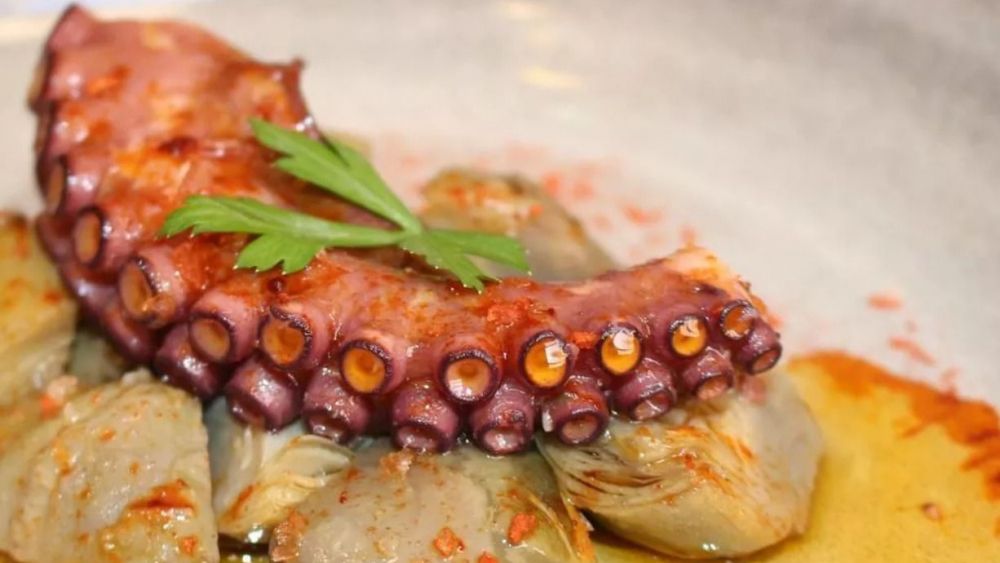 Plato de pulpo en El Buey de Almoradí