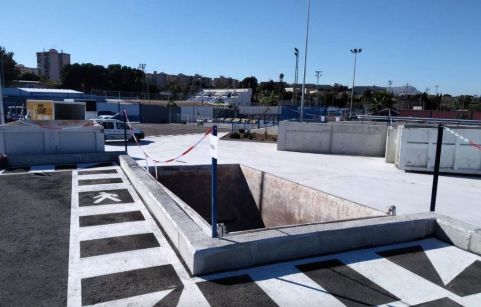 Contenidor del nou ecoparc d'Alacant a Villafranqueza