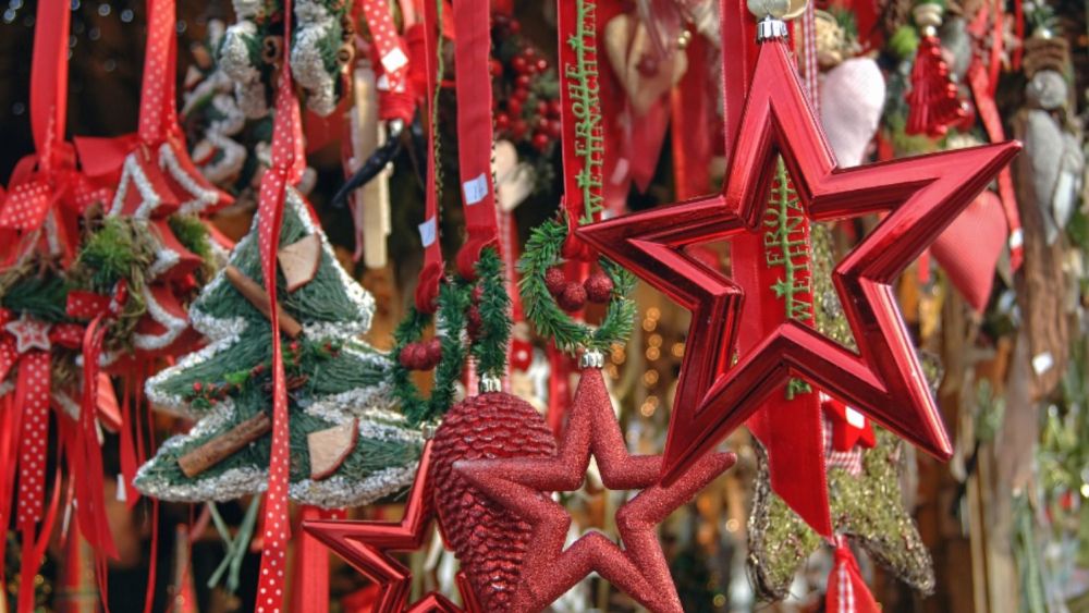 Decoració d'un mercadet nadalenc a Alacant