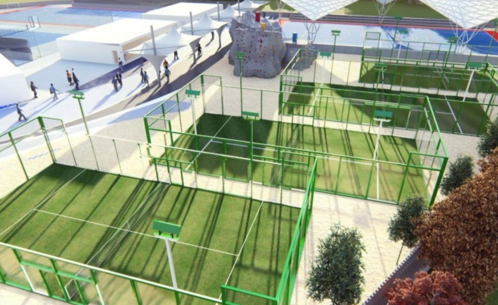 Recreació del futur poliesportiu de El Campello en la zona de Mutxavista Recreació del futur poliesportiu de El Campello en la zona de Mutxavista