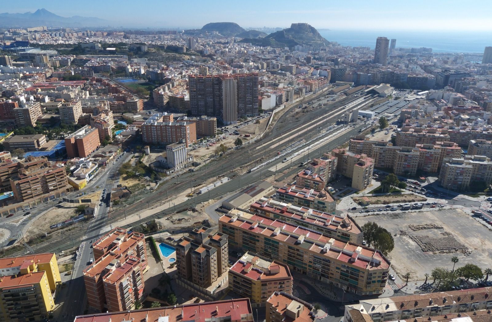 Imagen de archivo de la zona sobre la que se proyecta parte del Parque Central de Alicante Imagen de archivo de la zona sobre la que se proyecta parte del Parque Central de Alicante