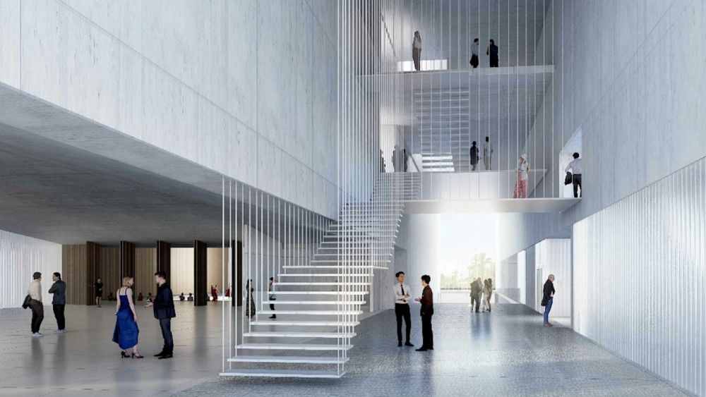 Recreació de l'interior del Palau de Congressos d'Elx Recreació de l'interior del Palau de Congressos d'Elx