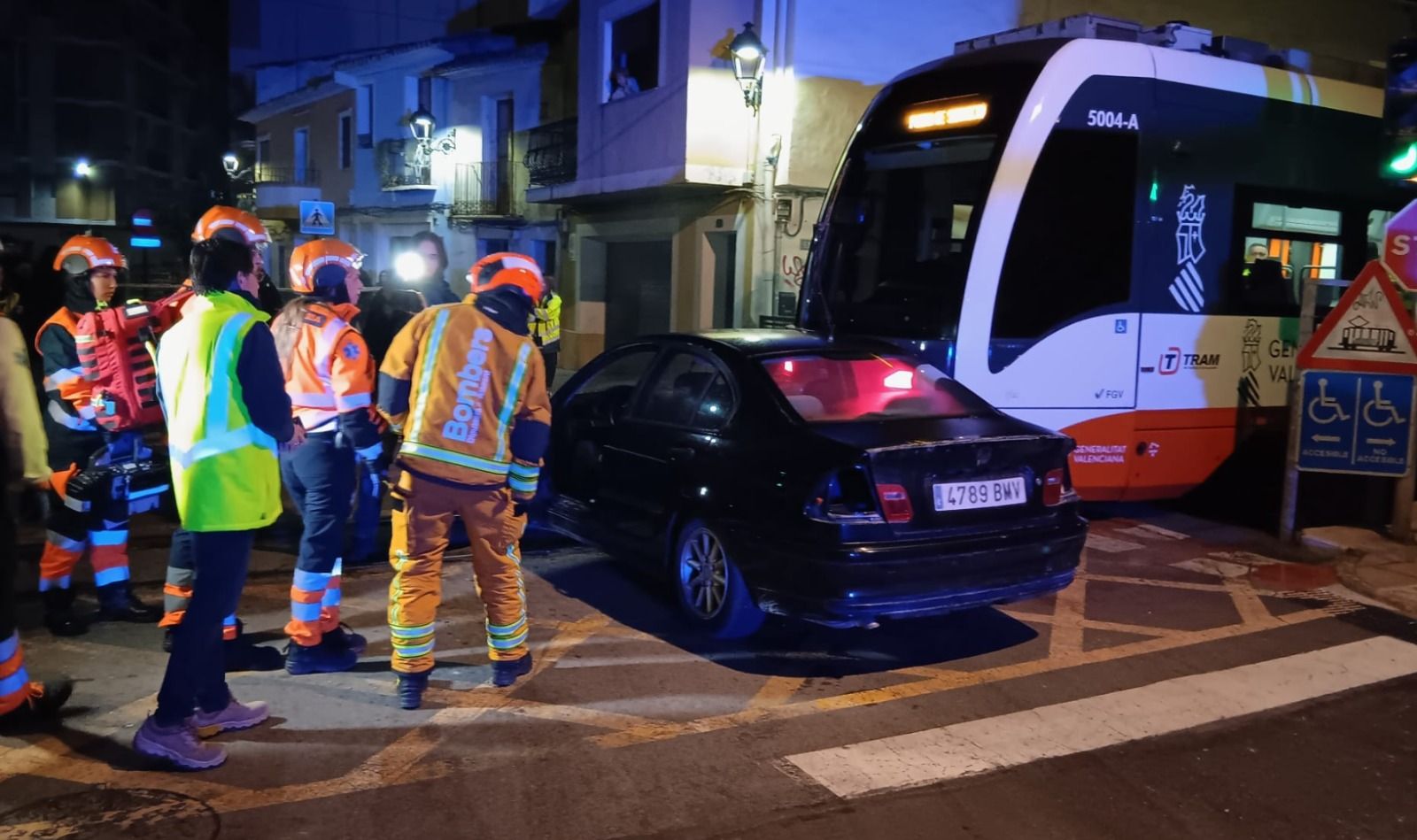 Simulacre d'accident en el TRAM