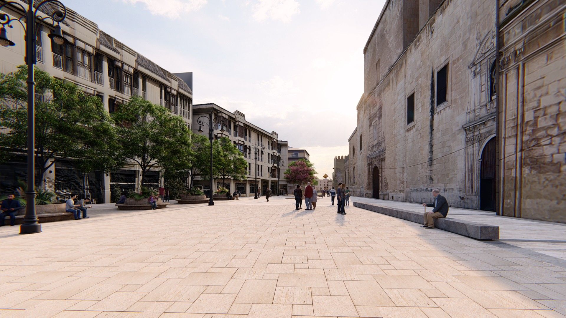 Recreació de la futura plaça del Congrés Eucarístic a Elx