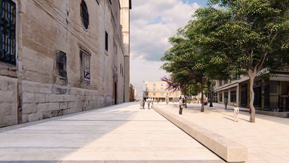 Elements decoratius en la reforma de la plaça del congrés Eucarístic d'Elx Elements decoratius en la reforma de la plaça del congrés Eucarístic d'Elx