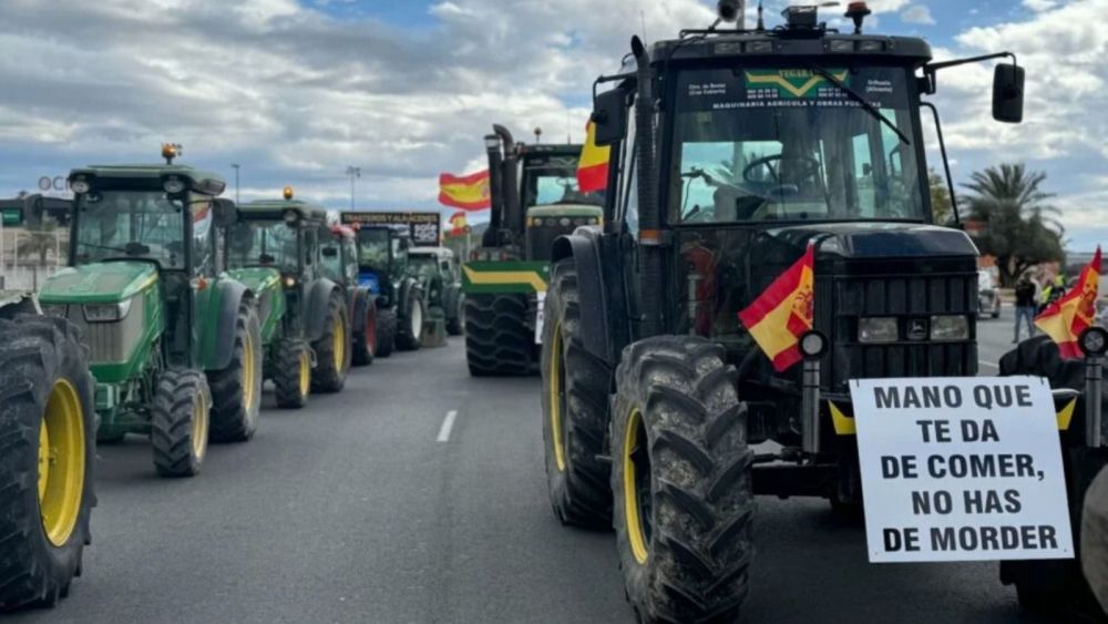 Protesta agrària a Alacant amb tractors (Foto: Asaja)