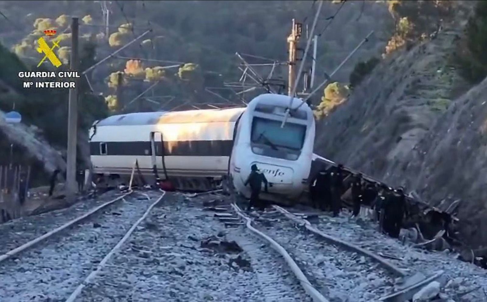 Accident ferroviari en Adamuz (Foto: Guàrdia Civil)