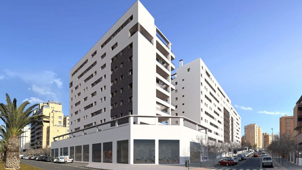 Façana de la Urbanisació Les Naus en platja de Sant Joan (Foto: Fraorgi) Façana de la Urbanisació Les Naus en platja de Sant Joan (Foto: Fraorgi)