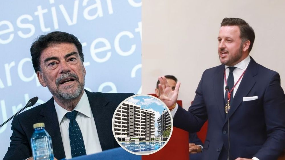 L'alcalde d'Alacant, Luis Barcala, a l'esquerra i l'alcalde d'Elx, Pablo Ruz, a la dreta