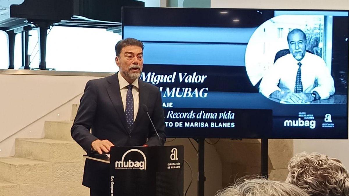 Luis Barcala intervé en l'homenatge a Miguel Valor en el MUBAG d'Alacant