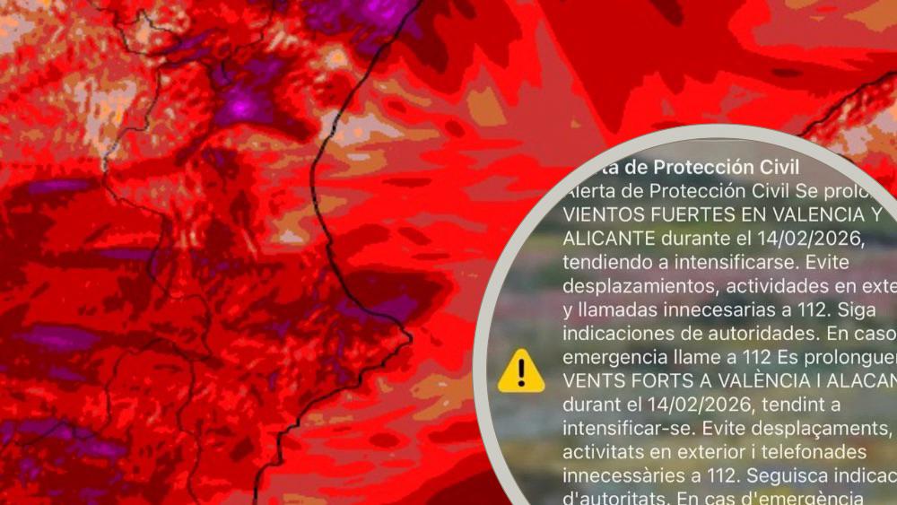 Missatge És-Alert en els mòbils d'Alacant pel vendaval d'este dissabte Missatge És-Alert en els mòbils d'Alacant pel vendaval d'este dissabte