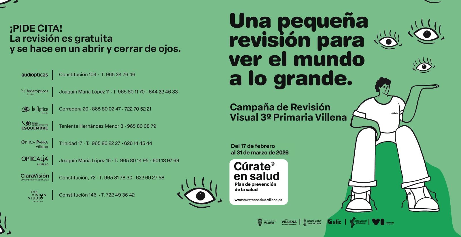 Cartell de la campanya de revisió escolar a Villena