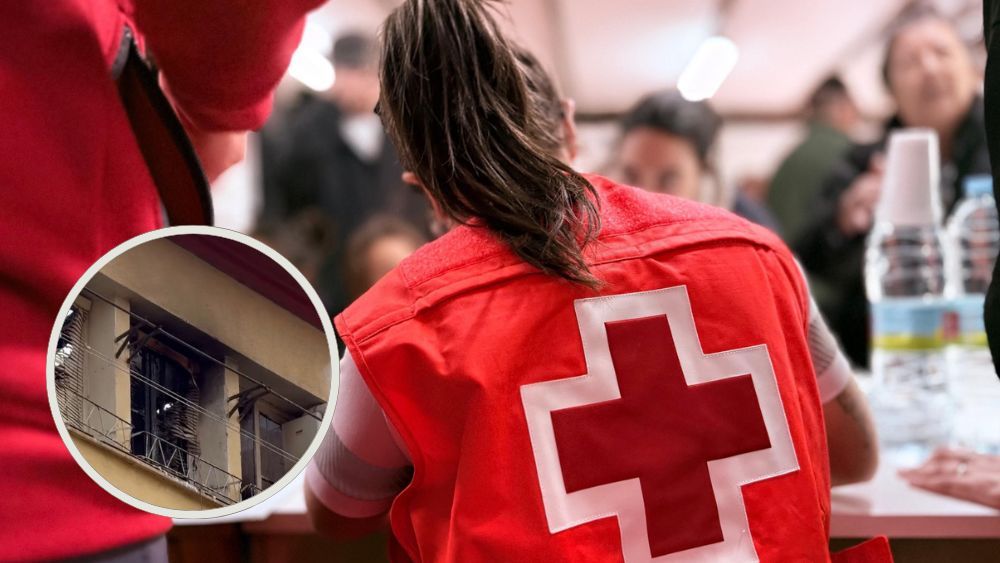 Creu Roja atén les persones afectades per l'incendi de barri Miguel Hernández a Alacant