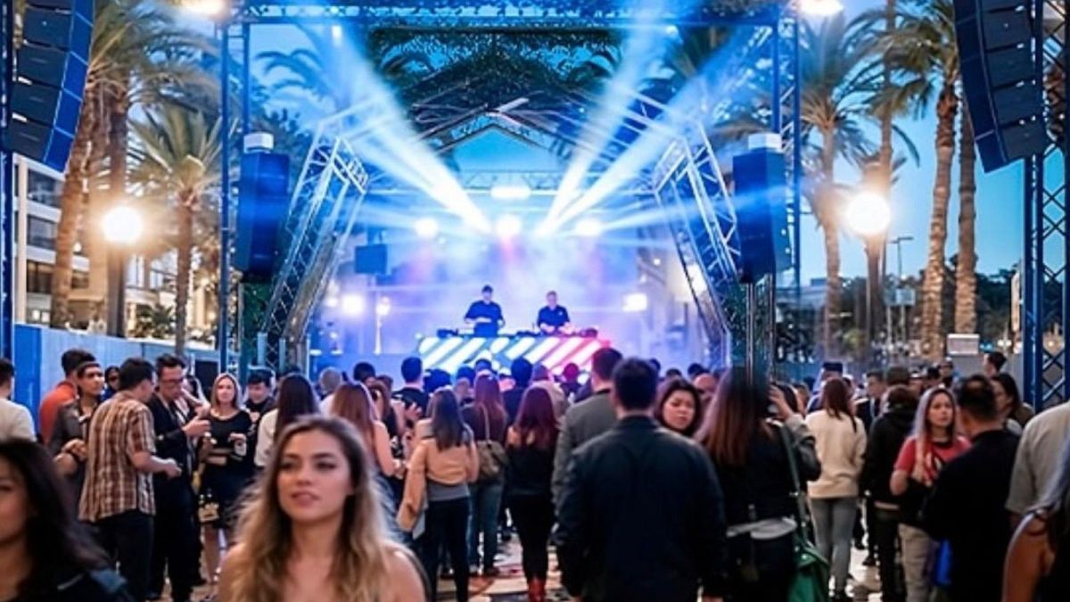 Recreació de la zona d'escenari i pista principal del nou racó (Foto: Racó Mediterrani)