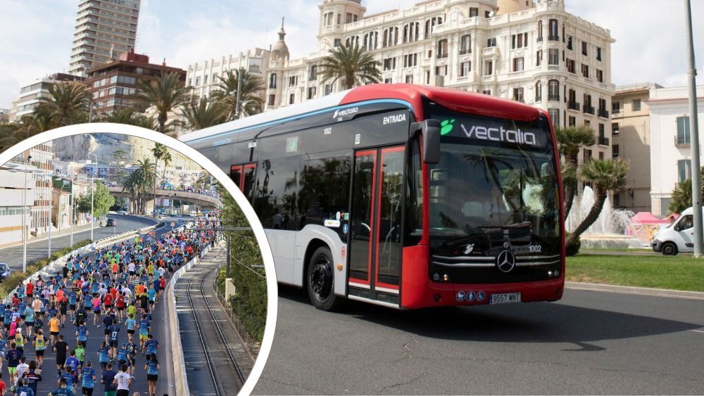 Grandes cambios en las líneas de autobús en Alicante este domingo por la Media Maratón 2026