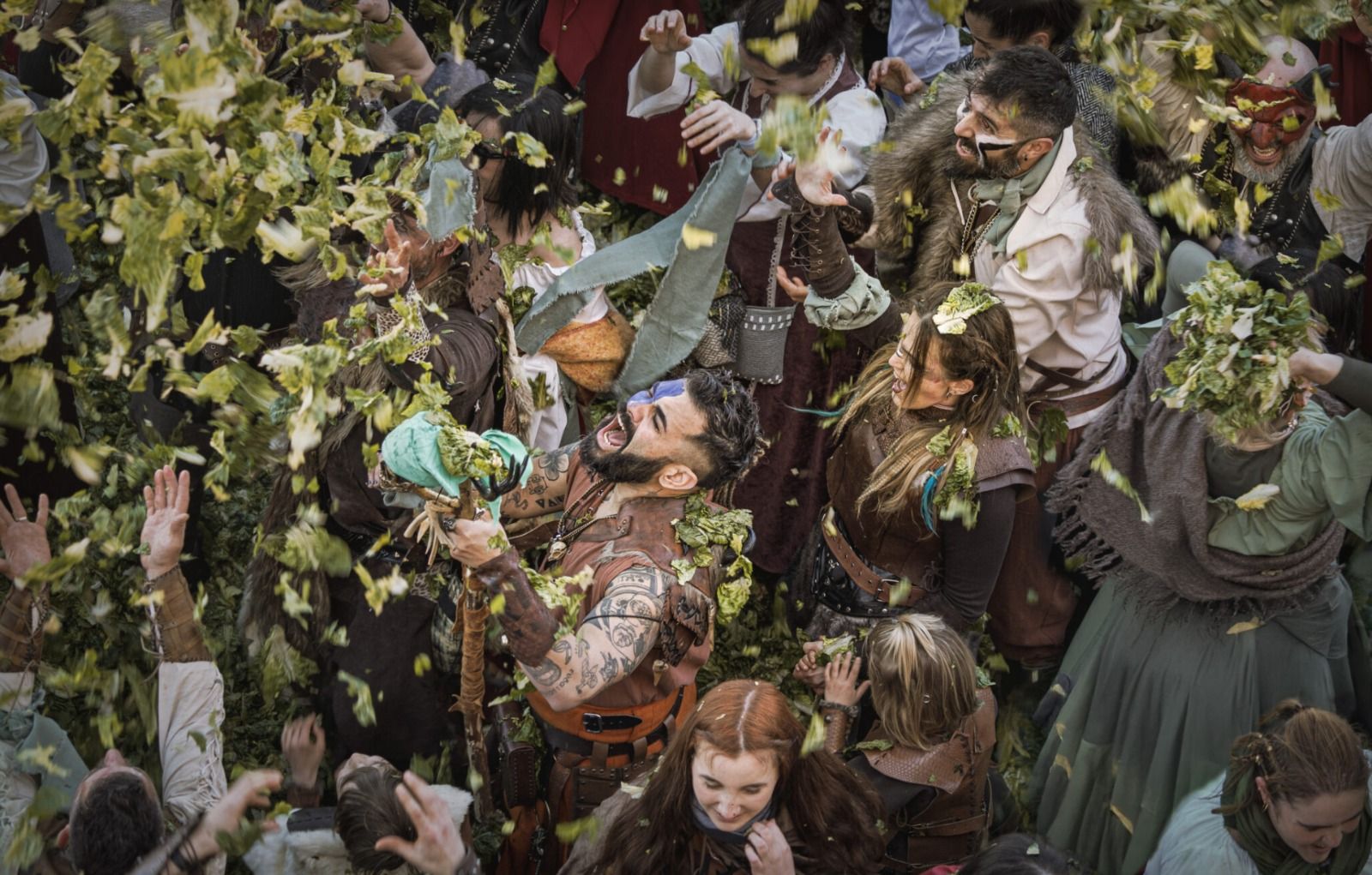 Batalla de las Lechugas en las Fiestas del Medievo de Villena (Foto: Juan José Maestre)