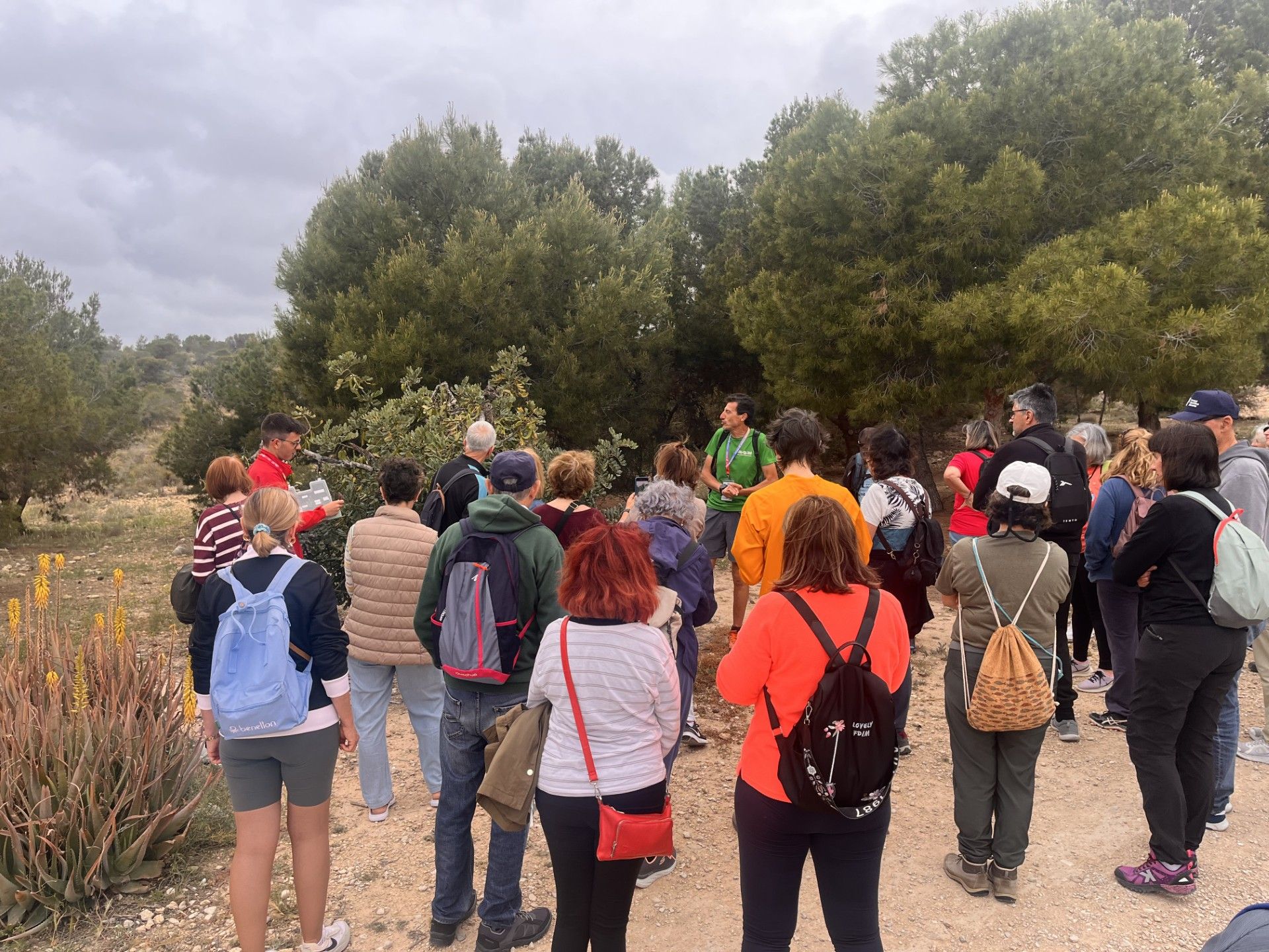 Explicación vegetación en itinerario por Orgegia
