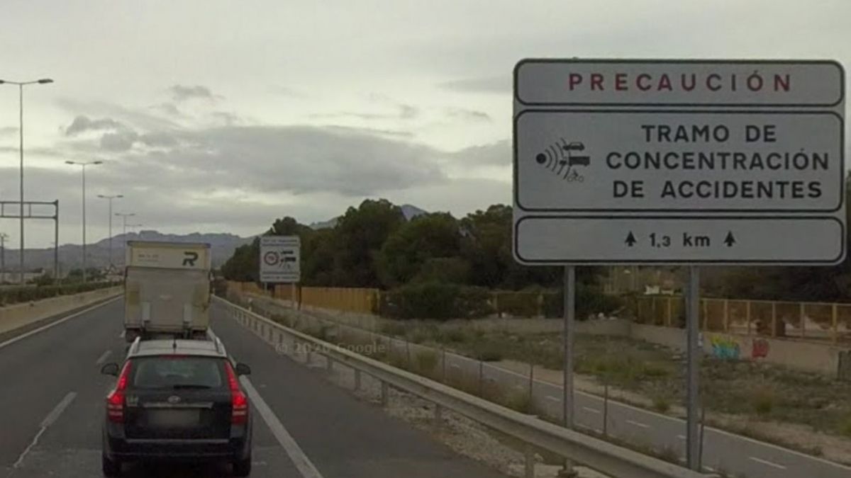 Tram de concentració d'accidents en l'A 77a d'Alacant