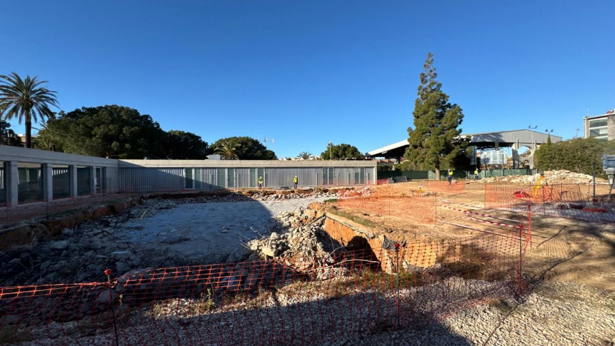 Obres en el futur Centre de l'Aigua de Sant Vicent