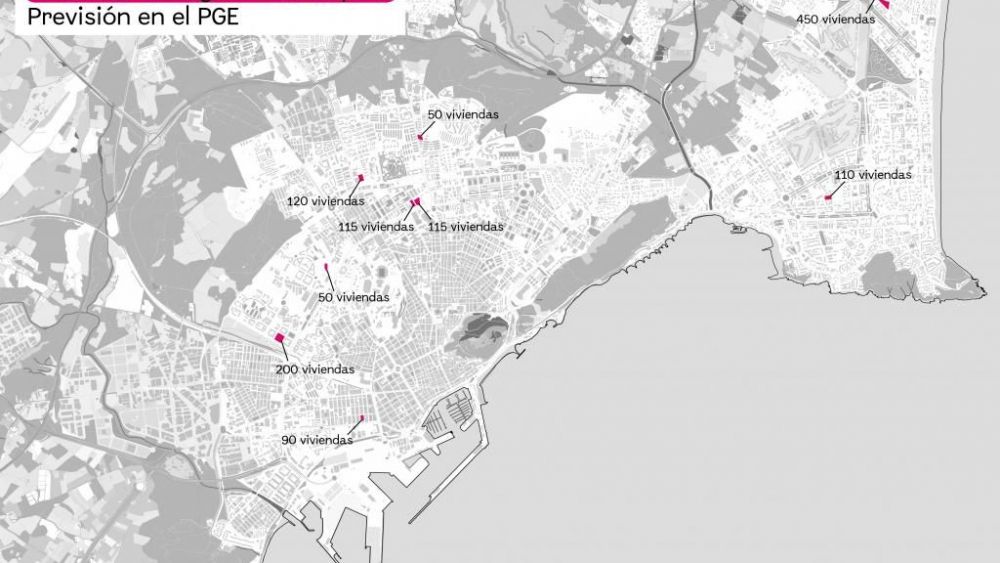 Parcelas en Alicante para viviendas de alquiler social en el PGE Parcelas en Alicante para viviendas de alquiler social en el PGE
