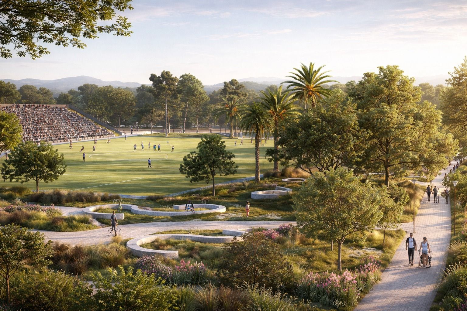 Parque urbano y deportivo de Alicante en la zona del PAU 5 de la playa de San Juan