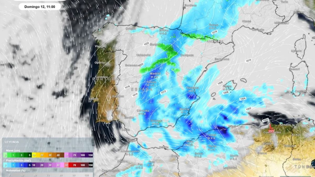Mapa de la pluja acumulada prevista en l'àrea mediterrània (Font: Meteored) Mapa de la pluja acumulada prevista en l'àrea mediterrània (Font: Meteored)