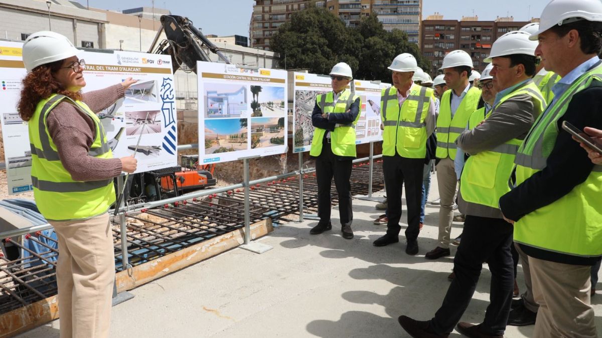 Visita a las obras de la Estación Central del Tram