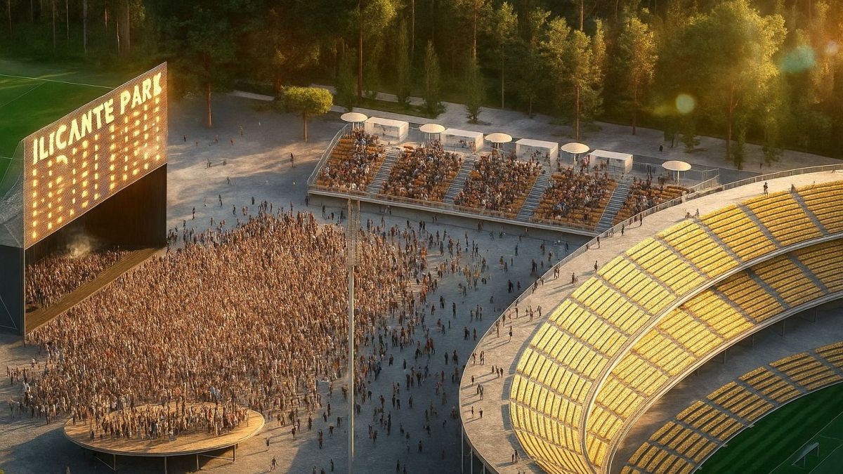 Espacio para conciertos y estadio de fútbol de Alicante Park