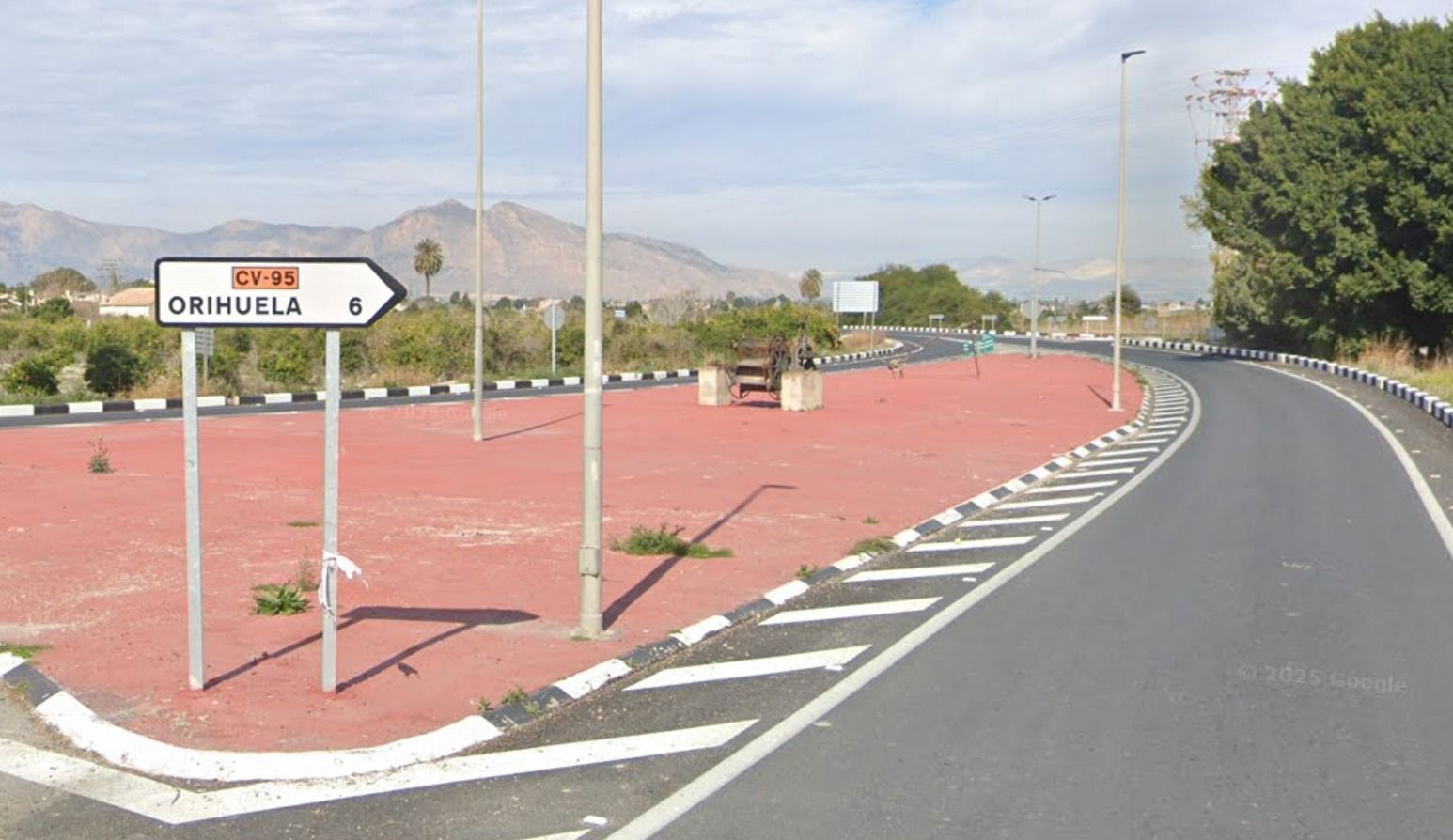 Carretera CV-95 camino de Orihuela