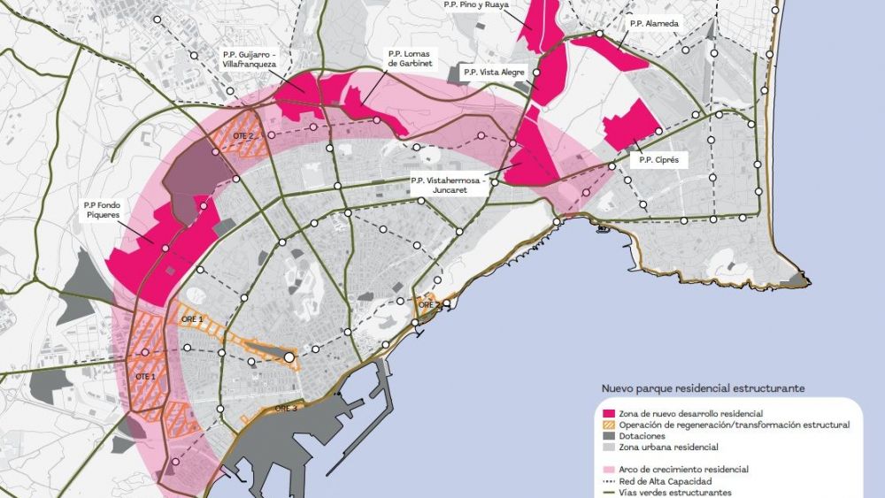 Zonas de nuevo desarrollo residencial en Alicante