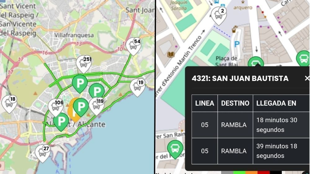 Utilidades de la app 'Alicante se mueve'