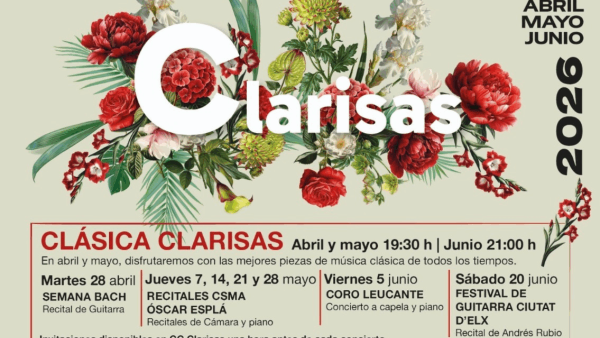 Programacion Clarisas mayo julio 2026 1170x659