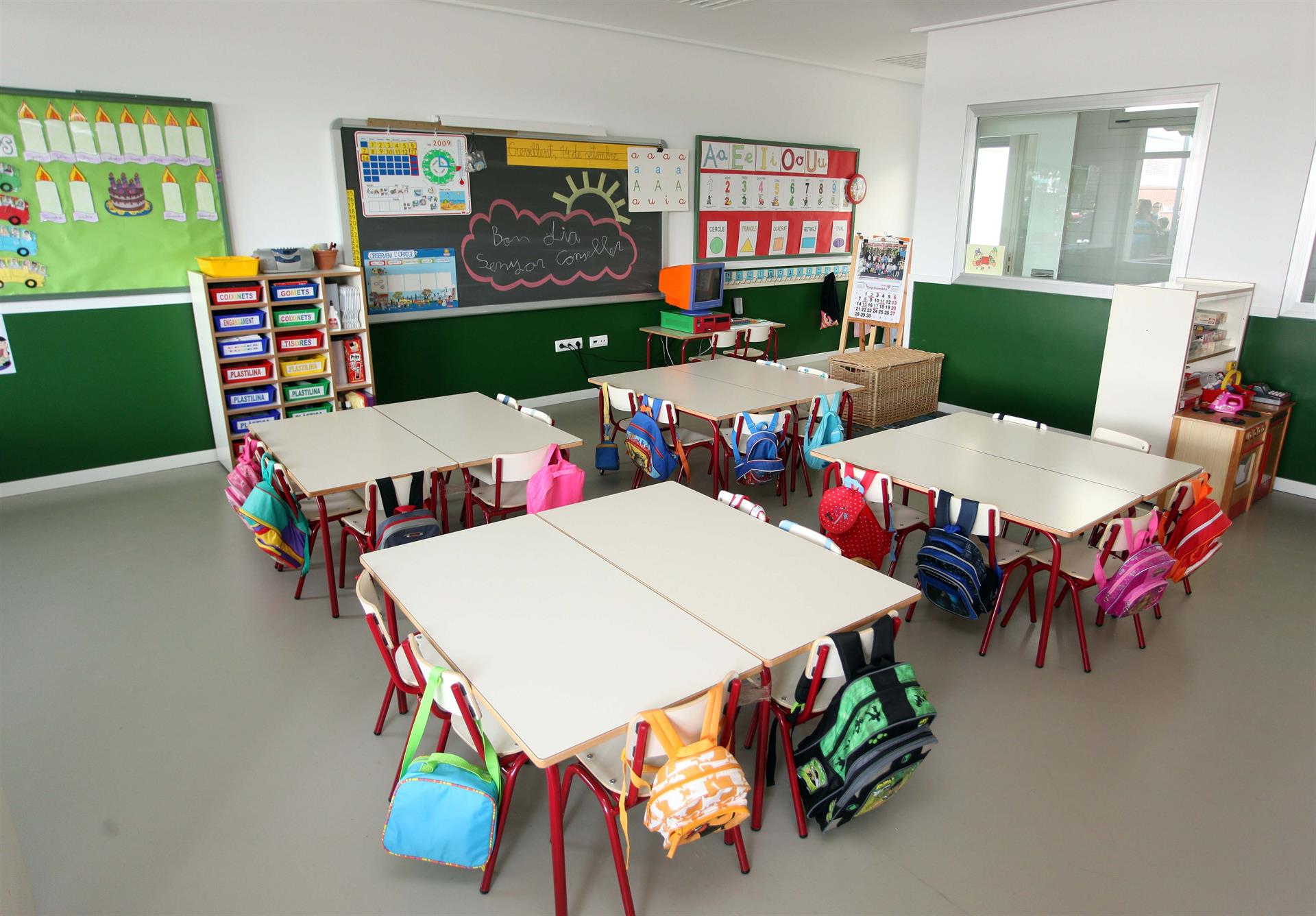 Un aula de infantil en un colegio público de Alicante Un aula de infantil en un colegio público de Alicante